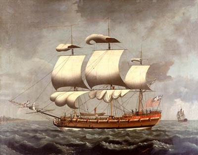 A Liverpool Slave Ship by William Jackson in 1780